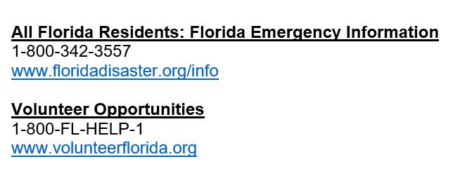 Floridians- See important #HurricaneIrma contact info below or find your county’s emergency management info here: bit.ly/2gOwIXf