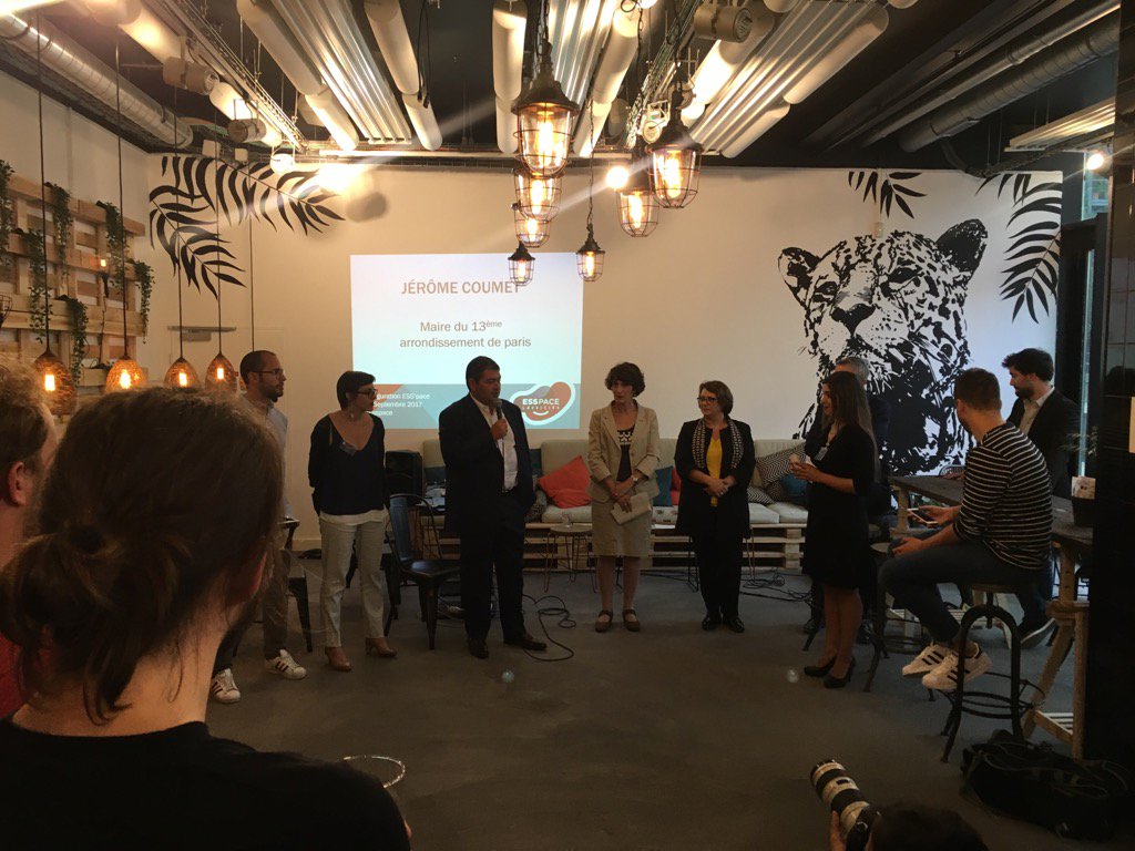 À l'inauguration d'ESS'pace #ça bouge dans l'ESS à Paris avec @les_scop et #scic.