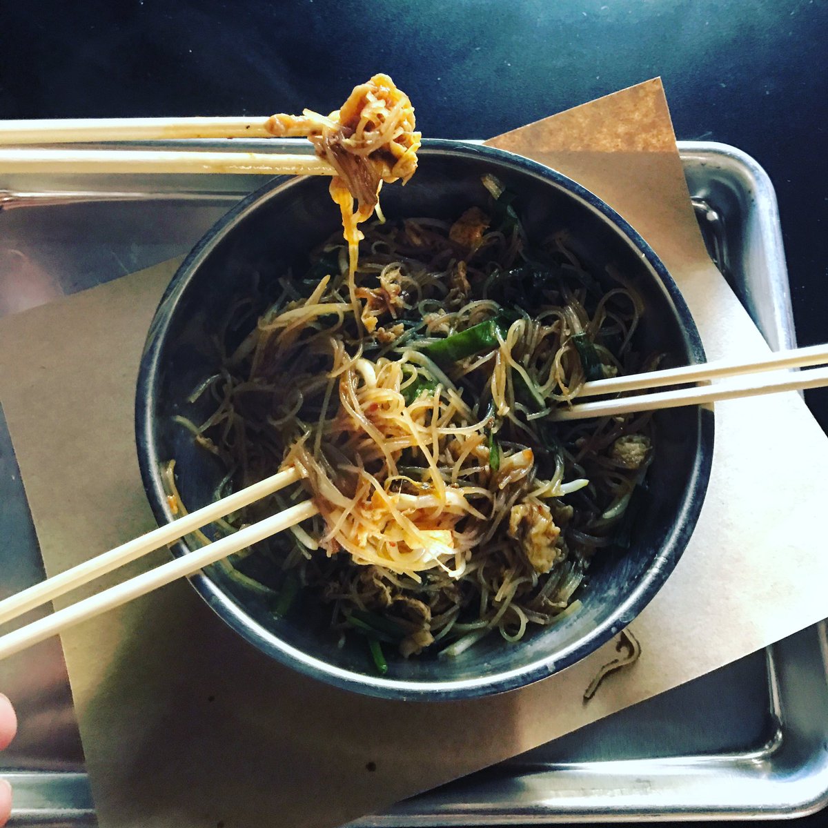 We're digging into @chefalexmccoy's noodles.  So tasty.  Come try them tonight @chikofrc 10pm #walkinswelcome #chikoafterdark