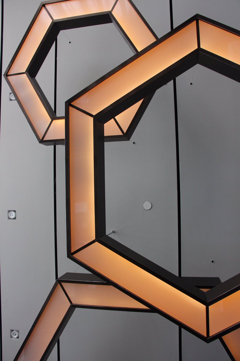 To match our menu, our décor nods to France, the hexagon-shaped country. #HexagonRestaurant