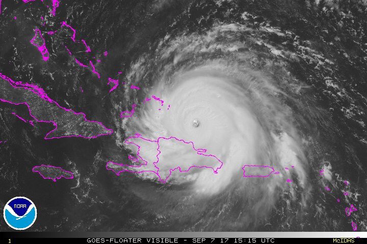 These sat photos were taken 6 hours apart. As you can see, #HurricaneIrma is growing rapidly.