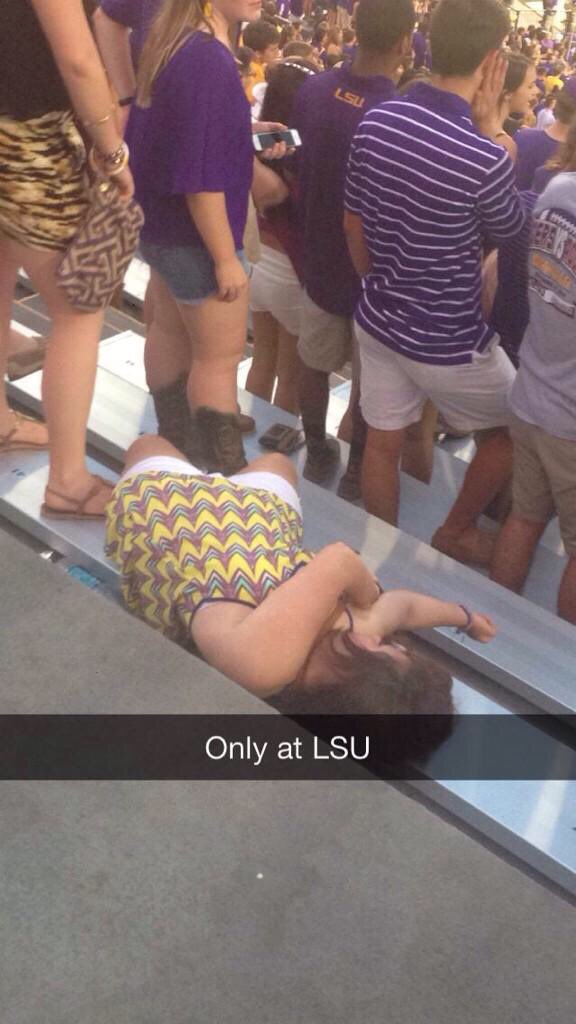 LSU_passouts's tweet photo. Football season is back and so are we... Send your best LSU pass outs to Snapchat: lsu.passouts https://t.co/kcEu6N6pfQ
