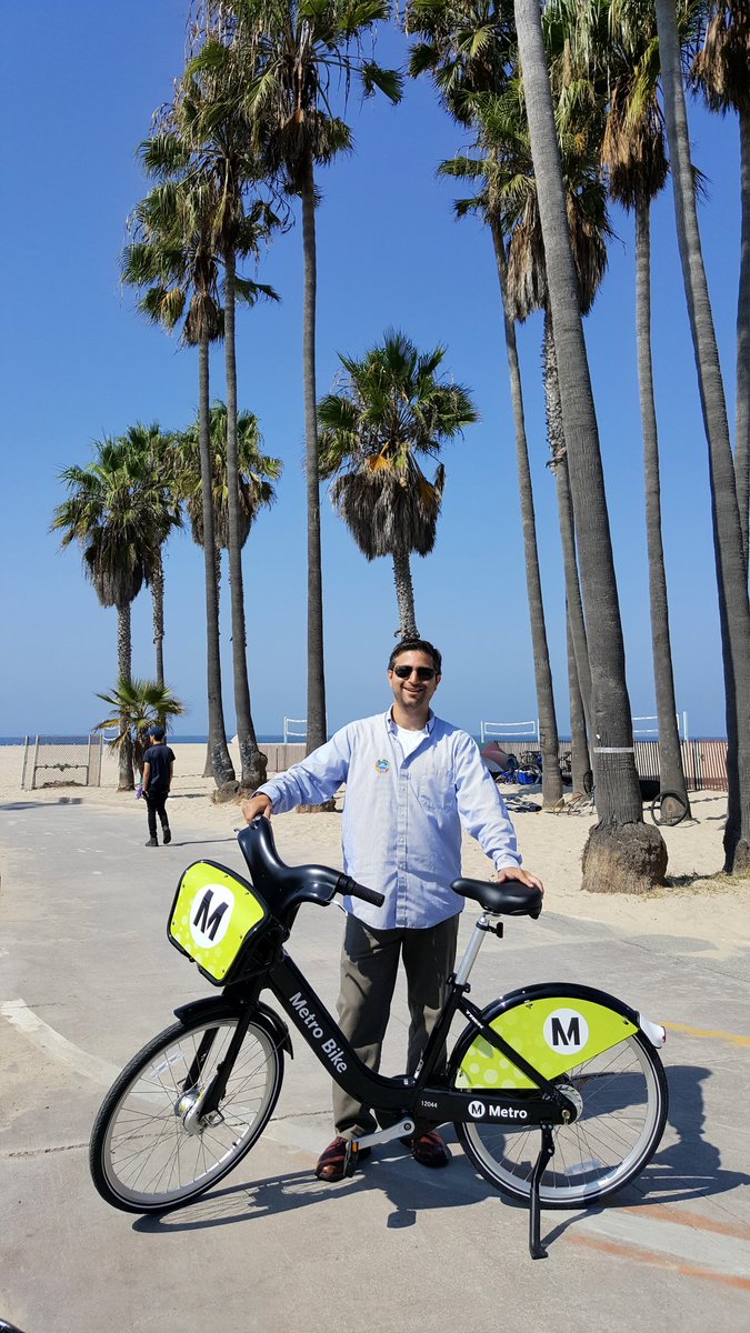 At launch of L.A. Metro Bike Share in Venice. #MetroBikeShare #Venice