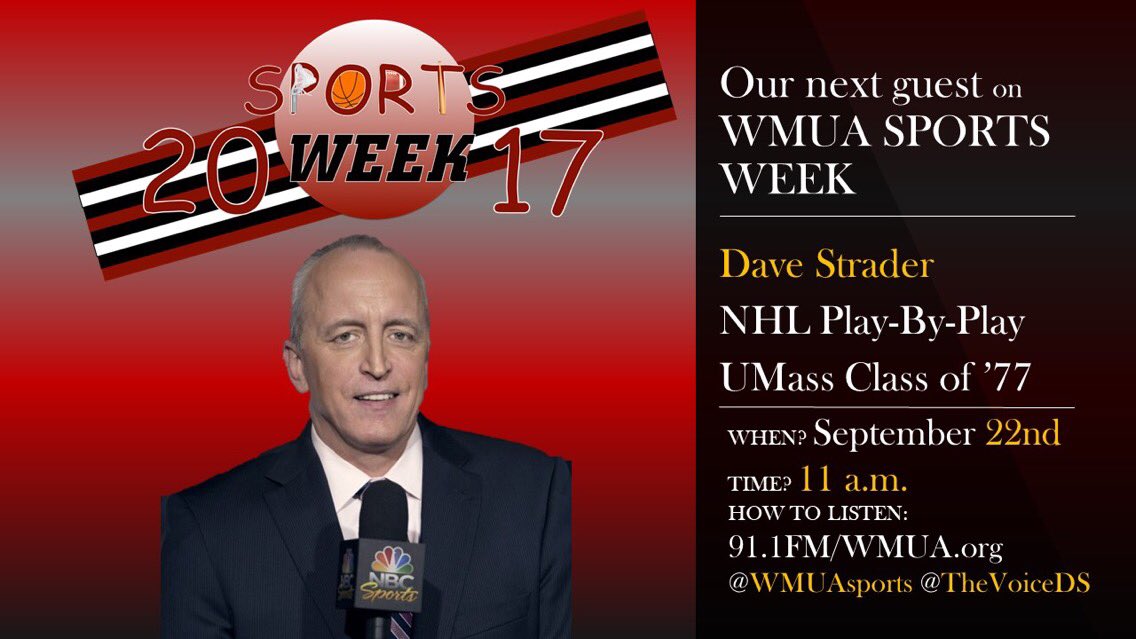 WMUA's tweet photo. Here's another guest for WMUA Sports Week: @TheVoiceDS!! https://t.co/G2x8GeROWK