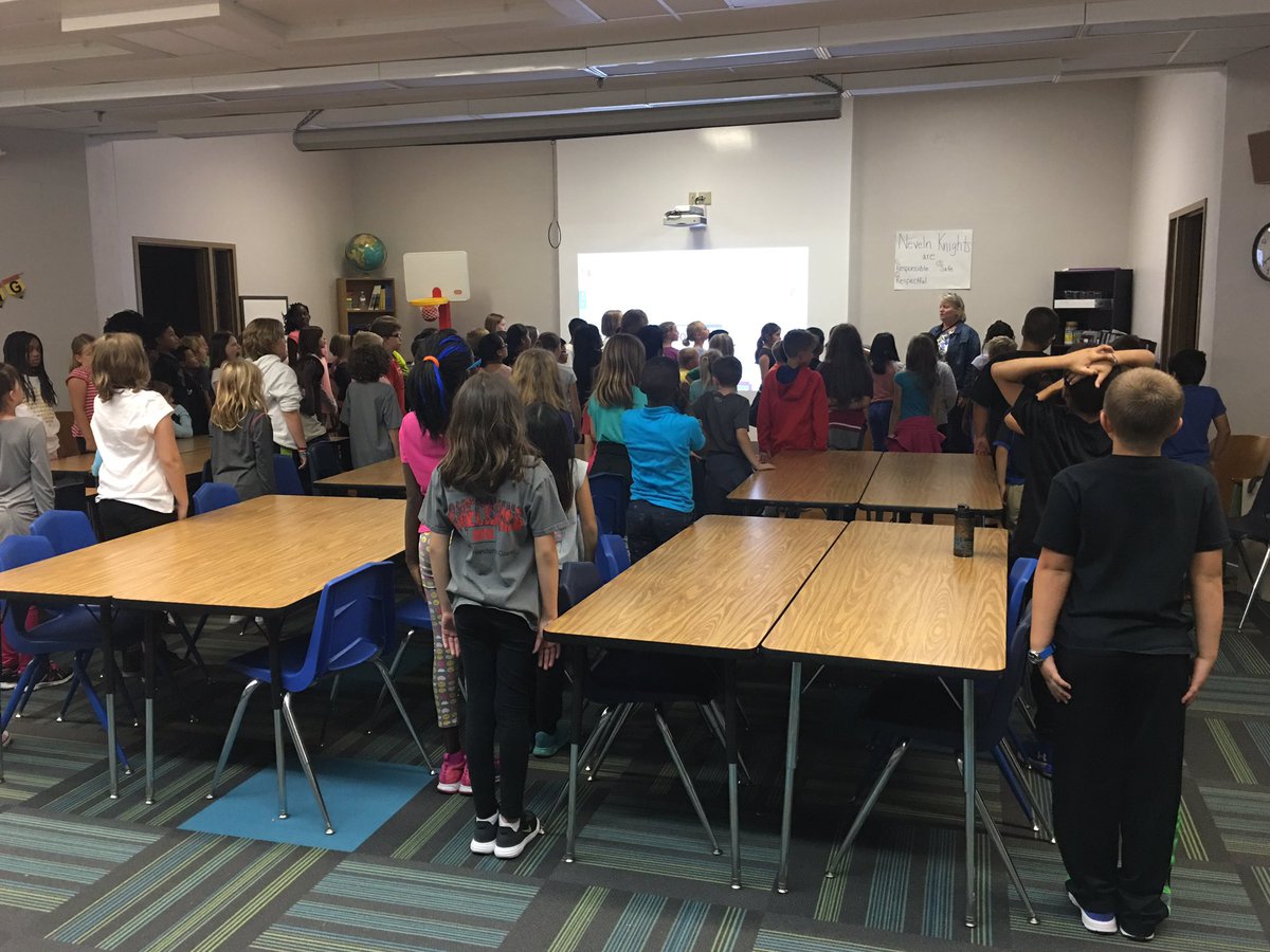 pam_schwarz's tweet photo. Mrs. Noterman is working on "standing tall" in the studio @NevelnSchool https://t.co/2xACxOMeqE
