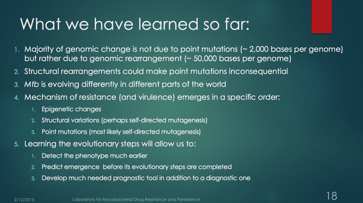 PacBio's tweet photo. VF: Summarizing learnings to date - 'Ignoring structural variations, in my opinion, is a big mistake' #PBUGM @Valafarlab https://t.co/t4wm4rPEes
