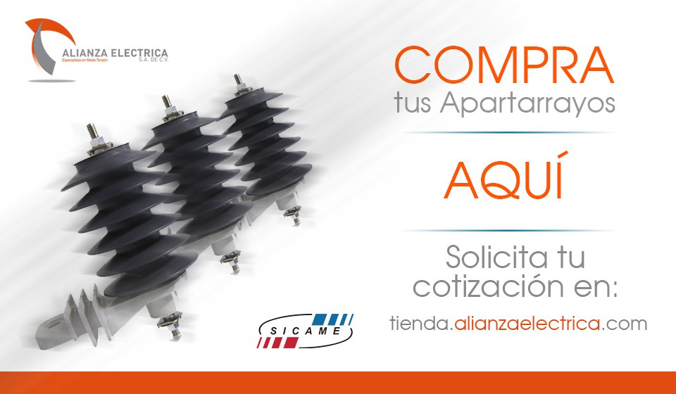 AlianzaElect's tweet photo. En nuestra tienda en línea encuentra los  #Apartarrayos marca #SICAME y más, en nuestra sección de #Protección. https://t.co/X7zAomiikI https://t.co/3bZm77pTAN