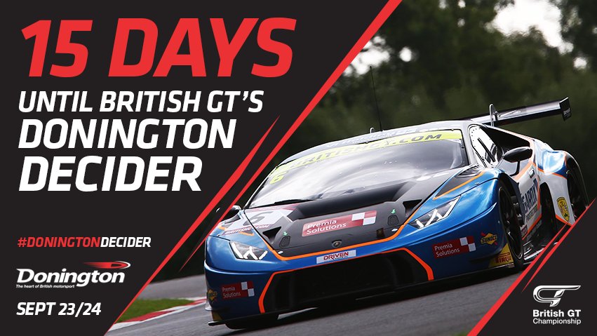 📅 15 DAYS AND COUNTING! ⏳

Got your <a href="/DoningtonParkUK/">Donington Park</a> tickets yet? 🎟 → bit.ly/2foq6y1

#DoningtonDecider #BritishGT