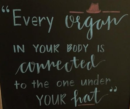 LFChiroWellness's tweet image. &quot;Every organ in your body is connected to the one under your hat.&quot;  How?  Through your spine!  #SpinalWellness #ChiropracticCare