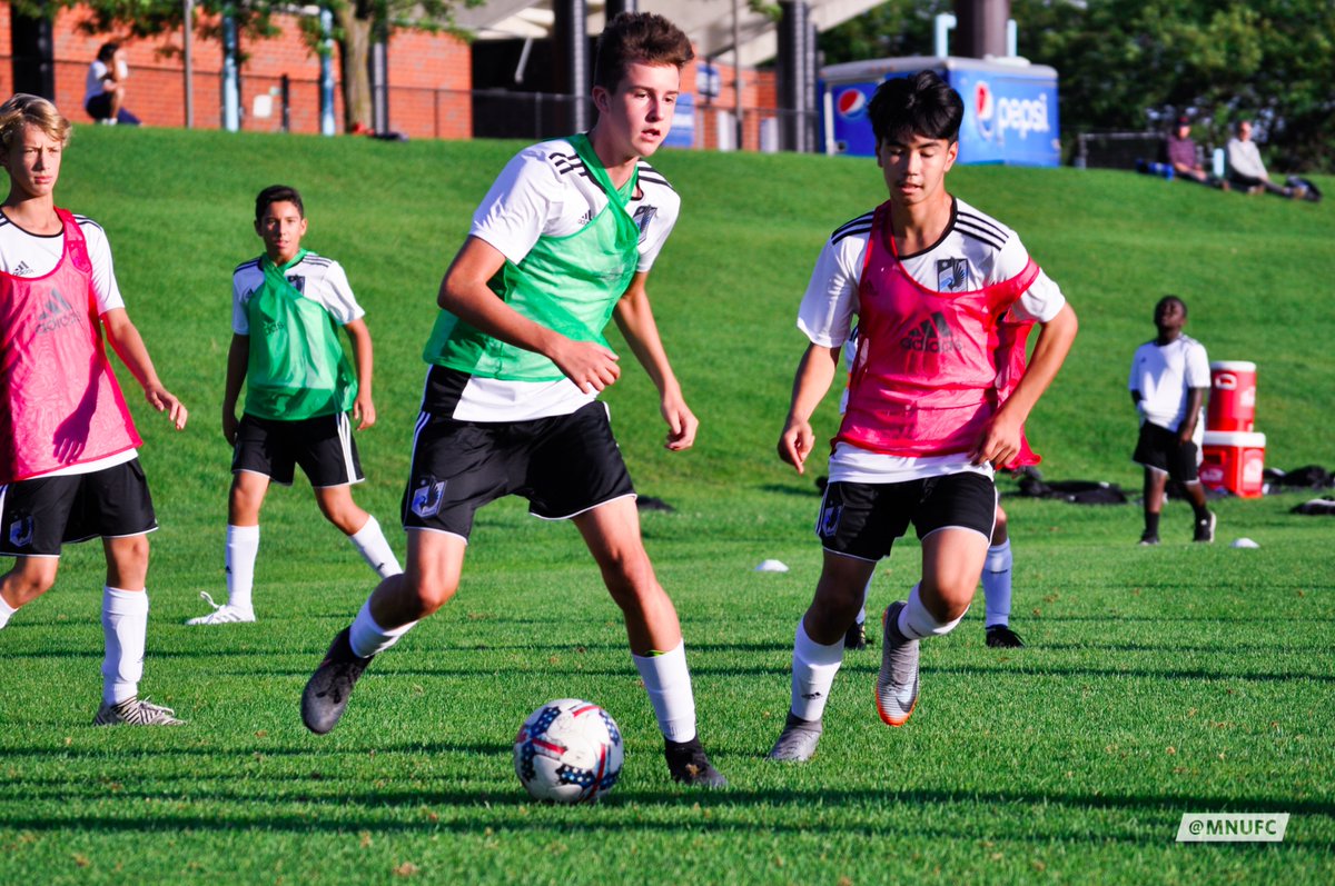 MNUFC's tweet image. Party in Blaine... 

The U-13 &amp;amp; U-14 #MNUFC Academy Teams kick off their seasons on Saturday morning at NSC.

Info » utd.mn/2gOh9ia