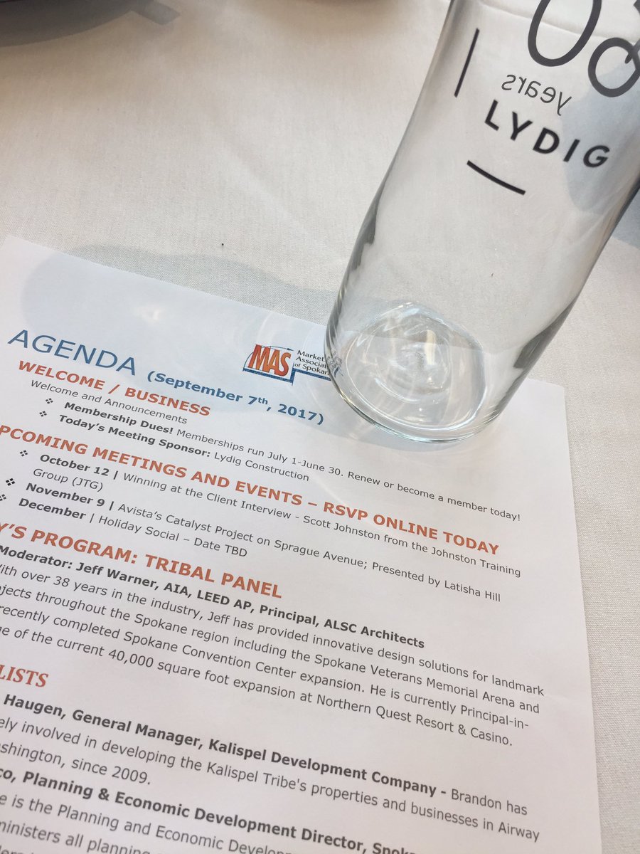 OneAECNorthwest's tweet photo. Thank you @LydigConstruct for the h2go water bottles & your sponsorship! Congrats on your 60 years! #aec #spokane #maspokane https://t.co/0Bl0IuPn1l