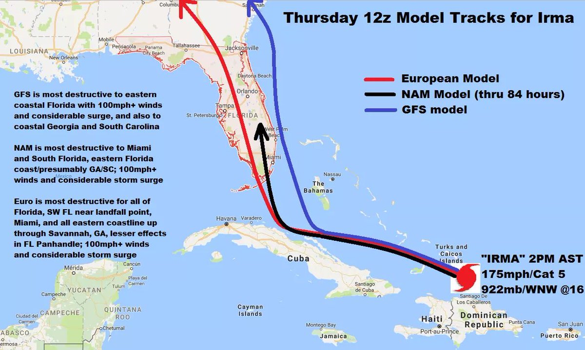 epawawx's tweet photo. Today's 12z model summary for #Irma...

I am an MS paint champ. Sorry to see it discontinued 😪 https://t.co/OlcRIxq77U