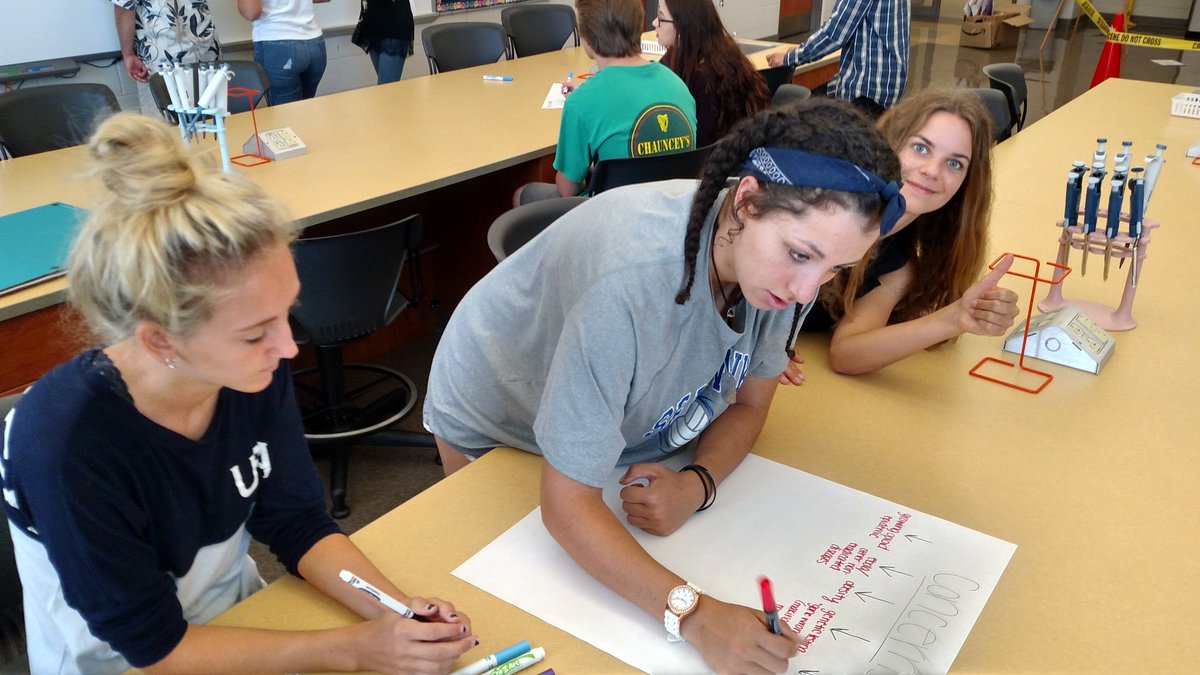 Senior Biomed students contemplating future medical innovations <a href="/WorcesterTHS/">Worcester THS</a>