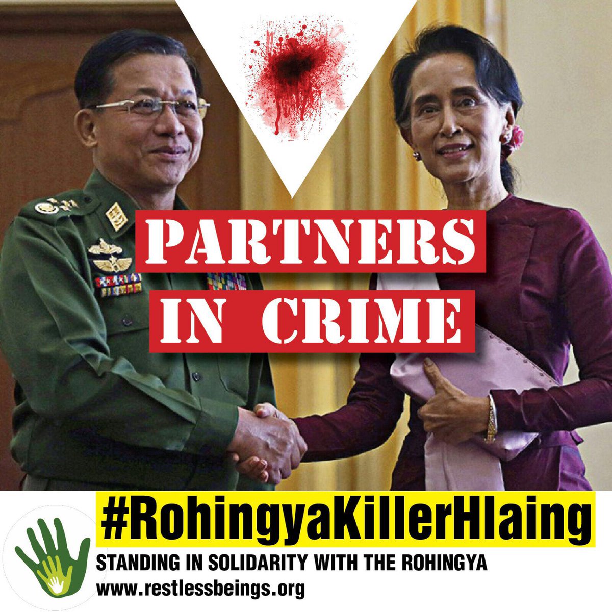 RestlessBeings's tweet photo. Partners in crime - The genocide enforcer @SGMinAungHlaing #RohingyaKillerHlaing https://t.co/The6eAo5TF