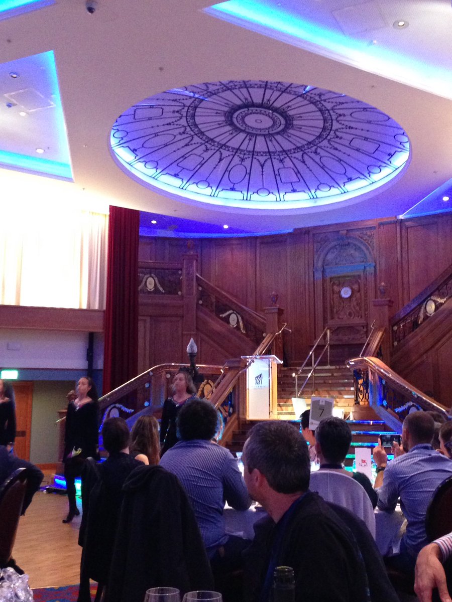 AlineAldeha's tweet photo. Amazing location for the gala dinner of @EAFP2017 at the #Titanic #Belfast and incredible ballerinas bringing us joy with irish folk music https://t.co/V8yn9Zgn7c