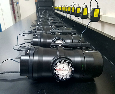 PIC: Sixteen handheld pinger receivers that we sent to the U.S. Navy to support their removal of historic explosives in the western Pacific.