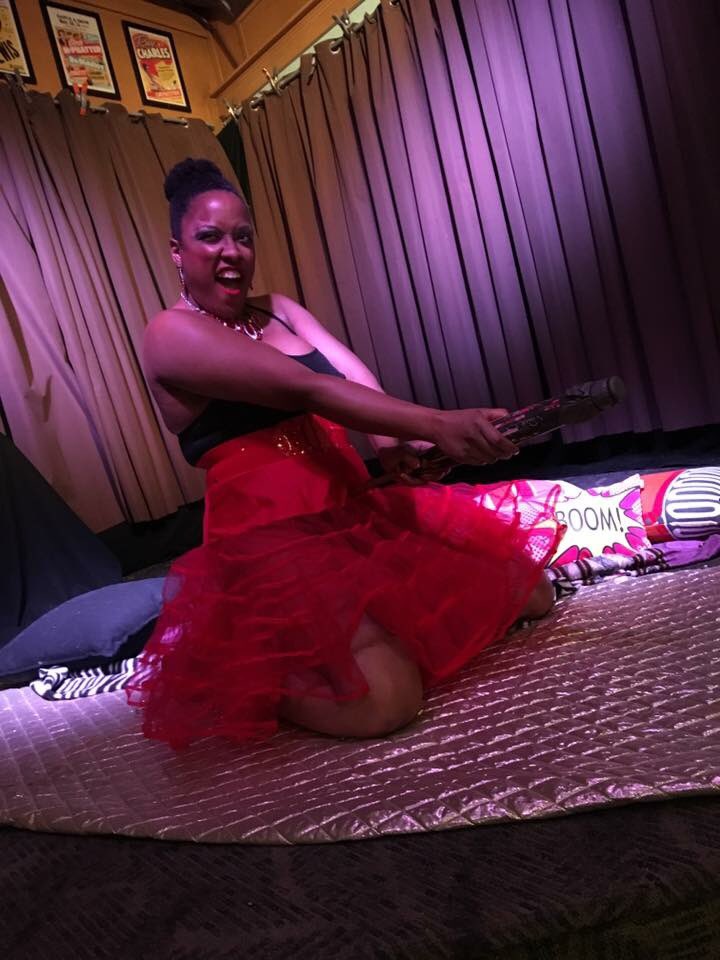OhBIrresistible's tweet photo. "I'm singing in the rain." Just...uh...about that☝🏽😘 #burlesque #shimmyshack #shimmyshackburlesque #theirresistibleo #petticoat #comedy https://t.co/Agq5b4mGly