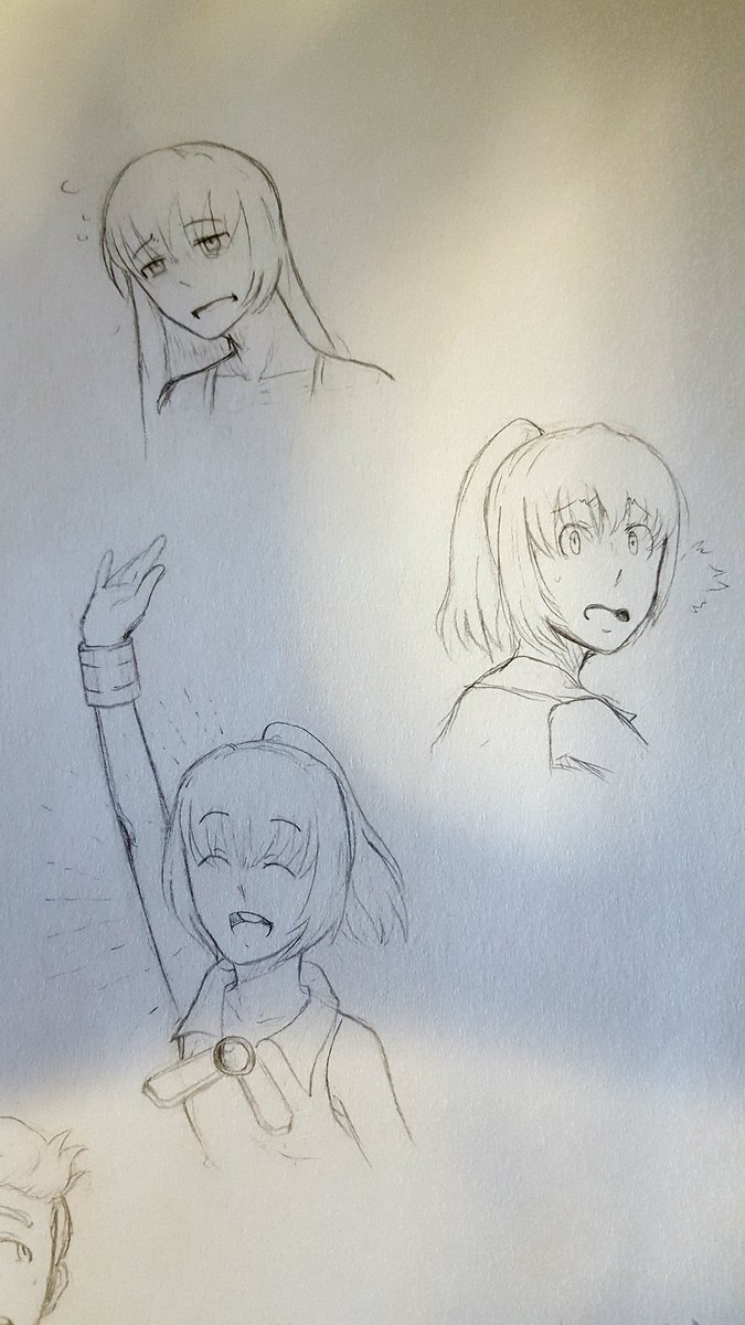 Afternoon warmups with a couple of OCs~ Girl is Vanessa and guy is Hardy #oc #sketch #drawing 