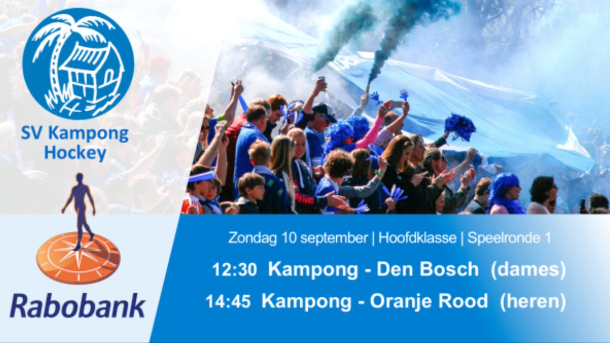 Zondag is t zover. Start van t nieuwe seizoen 12.30 uur <a href="/Kampongdames1/">Kampong Dames 1</a> - <a href="/HCDBDAMES1/">HC Den Bosch Dames 1</a>  Kom kijken en laat je hóóóóren #ForzaKampong  #💙