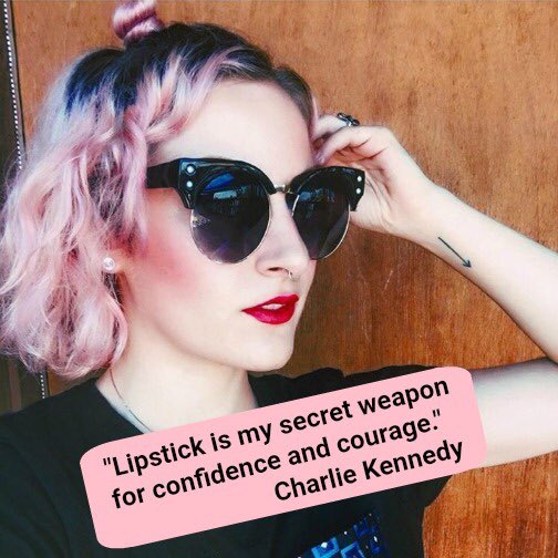 SherylKurland's tweet photo. S/O to @Charlie_ek from #ForgetYourFriends for supporting #FindYourFabulosity mission - donating lipsticks to domestic shelter residents๐โค๏ธ๐ https://t.co/ScT1ZC1ZEl