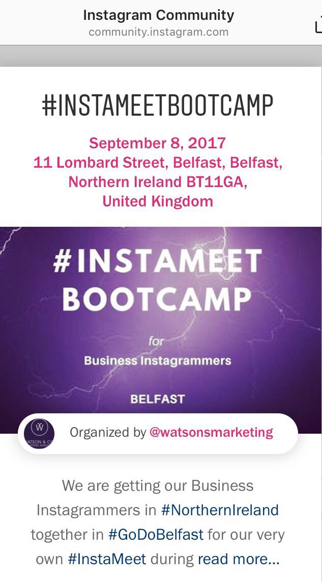 Watsonmydear's tweet photo. Another 2 bookings just in for our afternoon #InstaMeetBootcamp @instagram content creation session tomorrow 😊 #BelfastHour #BelfastGiants https://t.co/GmmH4NkdG7