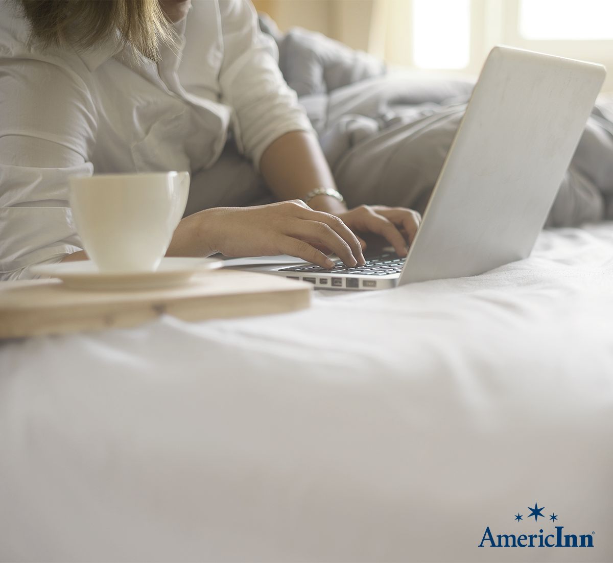 Work any place, any time with free, hotel-wide Internet at @AmericInn.