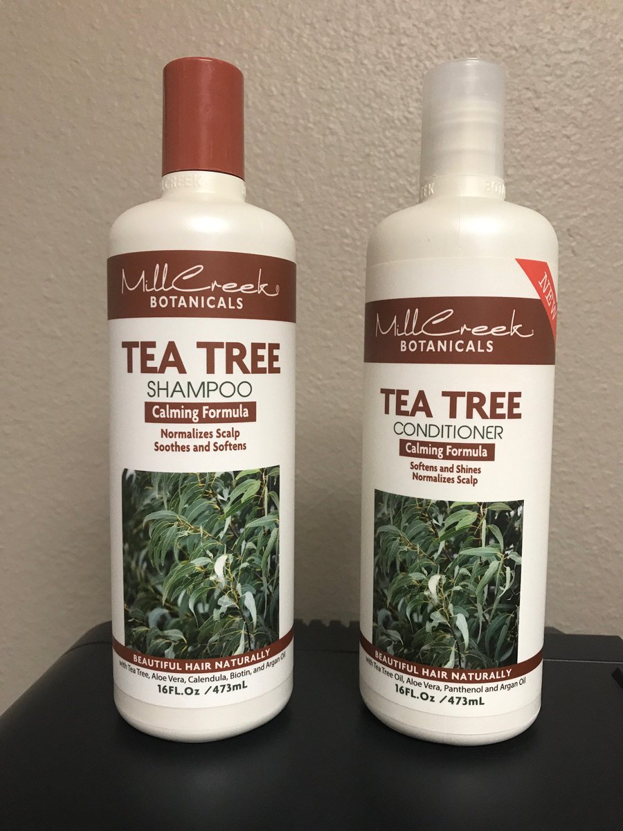 Millcreekbeauty's tweet image. Calming formula.Normalizes scalp. Soothes &amp;amp; softens. Refreshes &amp;amp; shines.#millcreekbotanicals #teatreeshampoo #teatreeconditioner #hair
