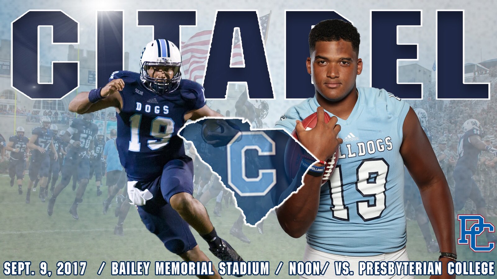 The Citadel Football on Twitter "Upstate Bound! Dom Allen & the No.13 Bulldogs face PC on