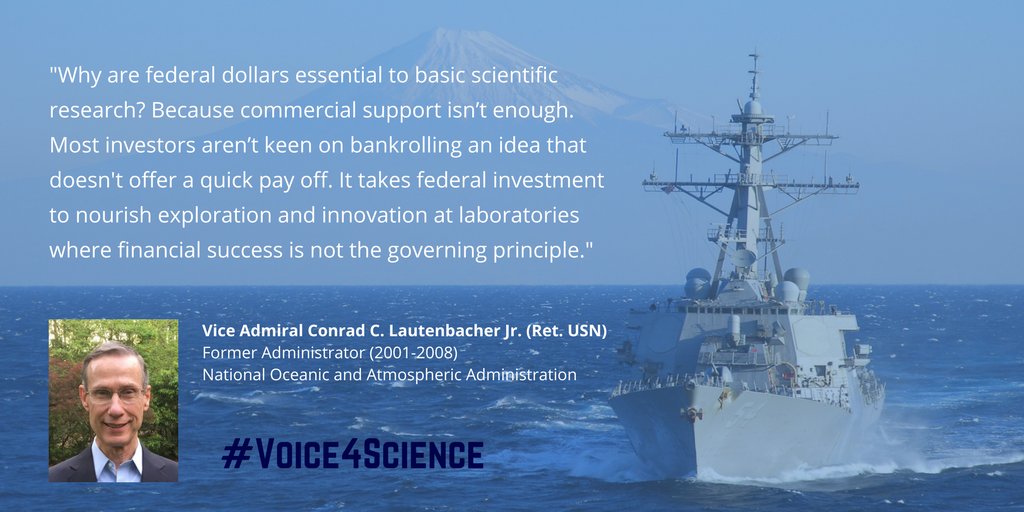 Thank you Vice Adm. Lautenbacher for being a #Voice4Science and recognizing the role of research in economic growth ow.ly/sClN30eZy9Y