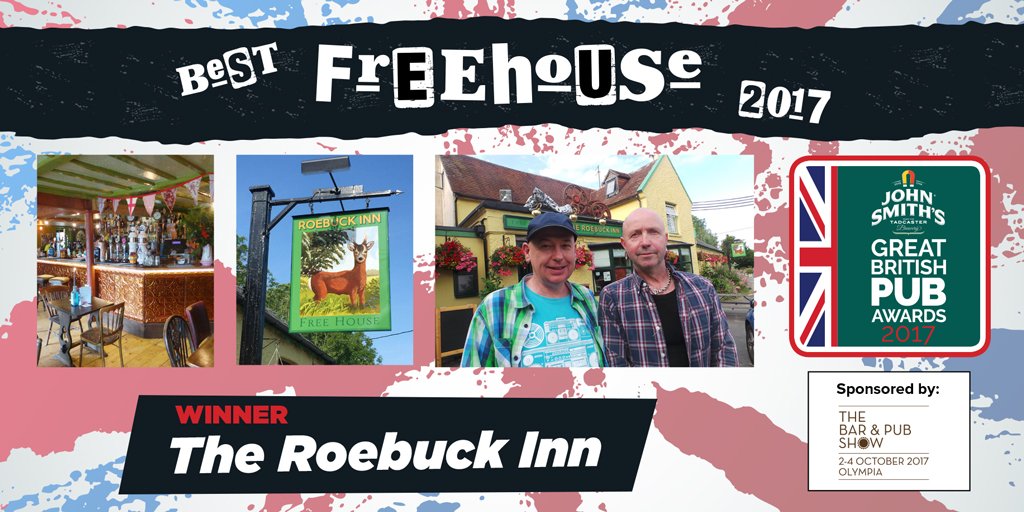 The 2017 Best Freehouse award sponsored by @BarPubShow goes to... <a href="/LaughtonRoebuck/">The Roebuck Laughton</a>! #PubAwards