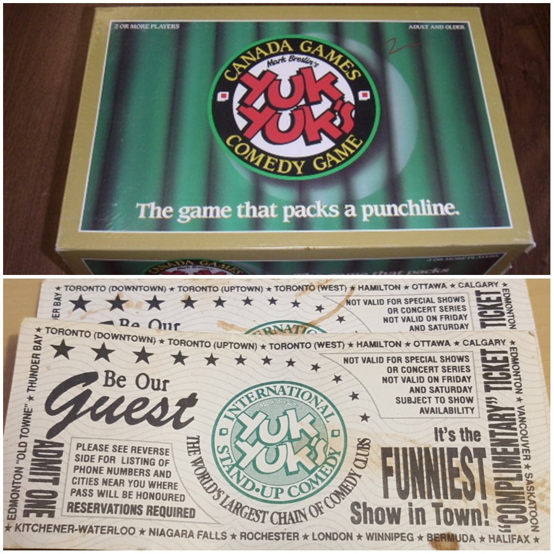 Aerissa_'s tweet photo. Found these tickets at my parents. Hey @yukyuks, is this decades old invitation still open? #ThrowbackThursday #gamenight https://t.co/asaALX1s26