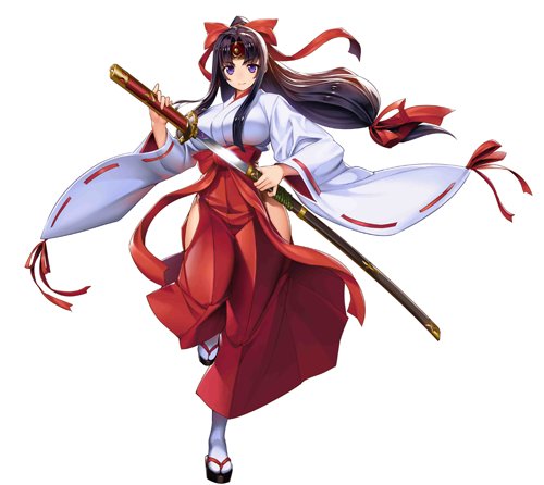 公式ホームページにて、キャラクターページに武者巫女トモエを更新