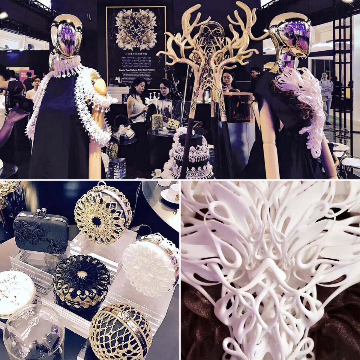 FarsoonAM's tweet photo. #Xuberance stuns #ShanghaiDesignWeek w/ #Farsoon : #Chic #3dprint #FashionAccessories printed in #TPU on #Farsoon403P #3dprinter https://t.co/xxNQUIcmzo