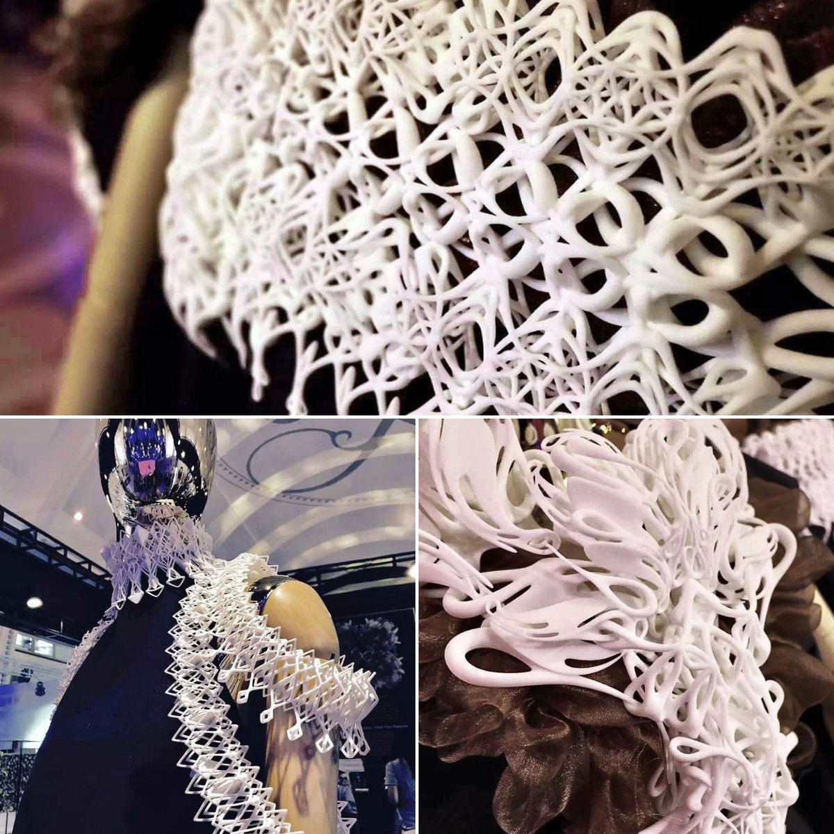 FarsoonAM's tweet photo. #Xuberance stuns #ShanghaiDesignWeek w/ #Farsoon : #Chic #3dprint #FashionAccessories printed in #TPU on #Farsoon403P #3dprinter https://t.co/xxNQUIcmzo