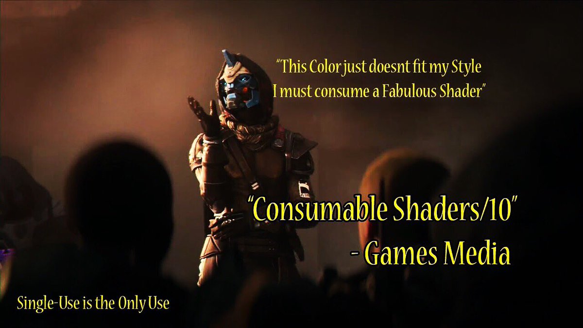 JoeTheAltGamer's tweet photo. Make Shaders Great Again
#Destiny #destiny2 #destinythegame #destiny2launch
#DestinyVideo #Destiny_2
Link: https://t.co/81o80bzKTI https://t.co/nhT2anVGUm