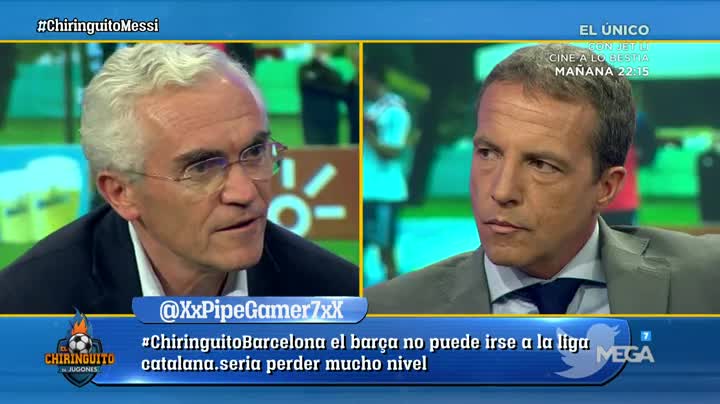 elchiringuitotv's tweet photo. @cristobalsoria "Tú NO HAS ESTADO en Argentina. Y si has estado, NO TE HAS ENTERADO". El 'ZASCA' de @pacogcaridad a @cristobalsoria. #ChiringuitoMessi https://t.co/XzujGe49bI
