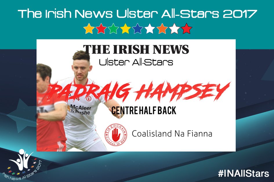 Huge congrats to <a href="/TyroneGAALive/">Tyrone GAA</a> Padraig Hampsey on his very 1st Irish News Ulster All-Star! #INAllStars