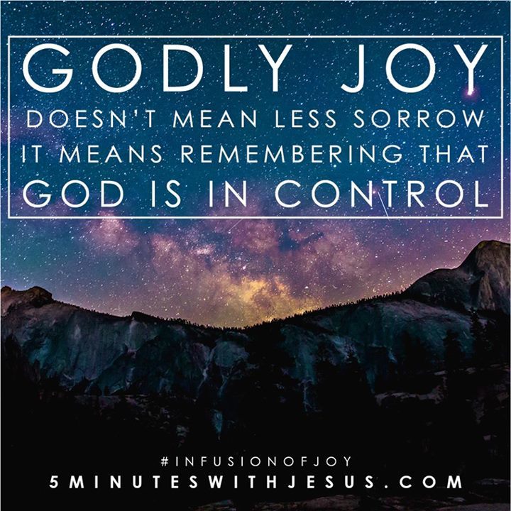 God is in control...

#5MinWithJesus #InfusionOfJoy #Joy ift.tt/22WDFm9