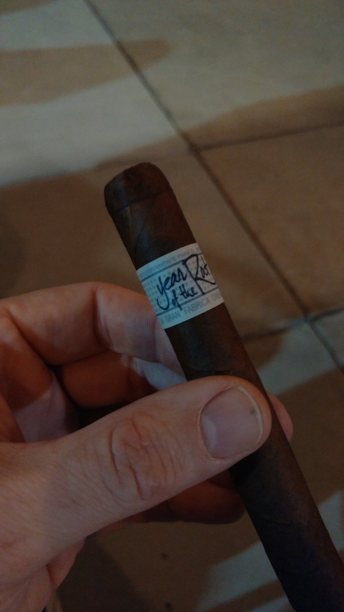 cigarweekly's tweet photo. Cut and torched by #johndrew himself, a year of the rat!  Tasty smoke so far! #cigarlife #cigarweekly such a great person. @cigars4warriors https://t.co/xiHUQSC7UW