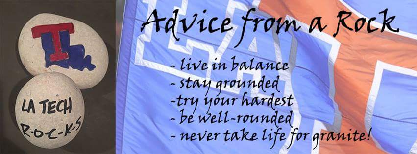 LATech_Rocks's tweet photo. Some advice for the fall quarter ... LA Tech's solid foundation will give you everything you need to succeed! #IHeartLATech #IHeartGuice https://t.co/waBYsWERYx