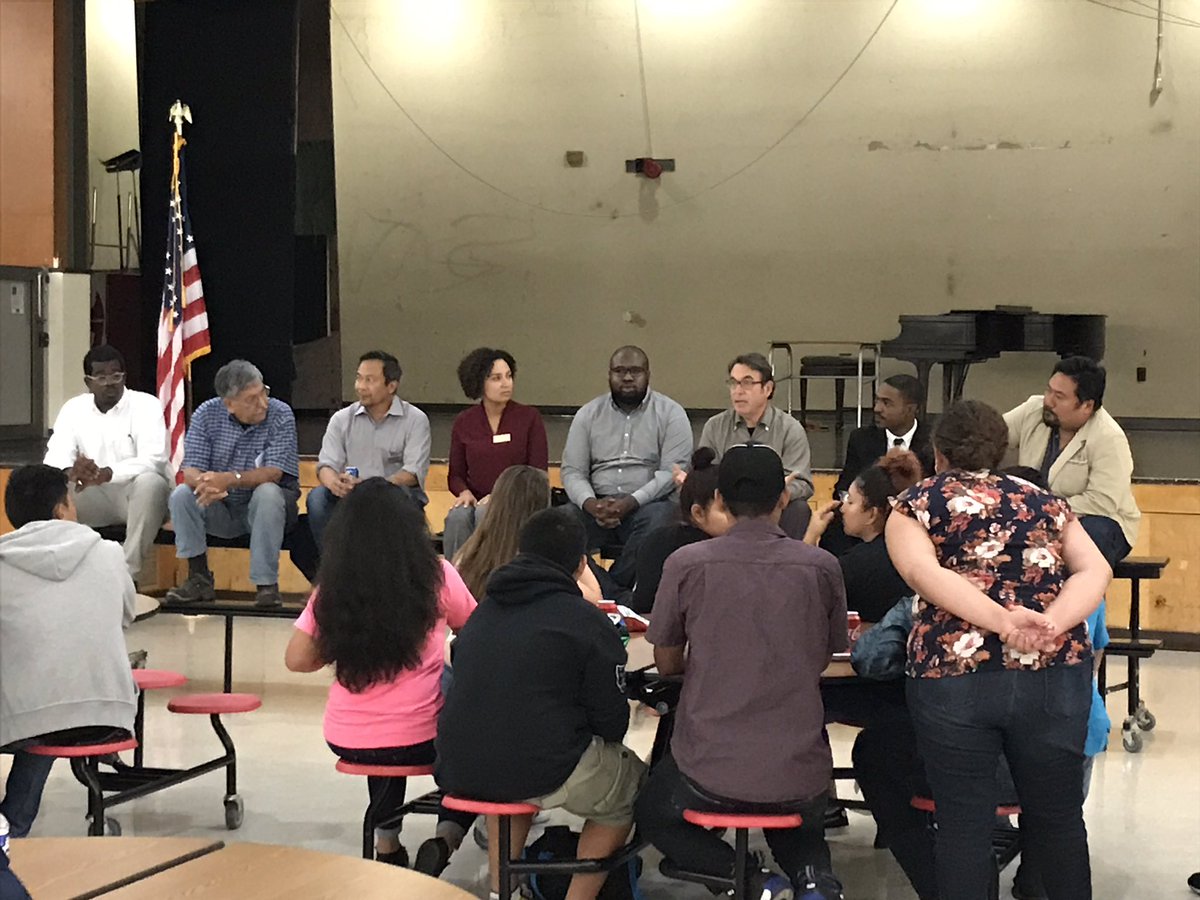Local elected officials speak with students at the K. #wccusd #young democrats #jfkeagles