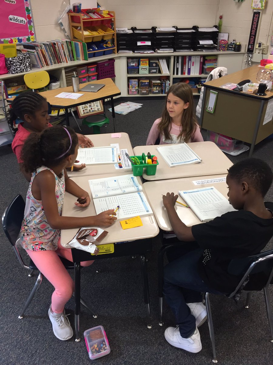 Math work in groups today. Overheard one student tell his group, "Sometimes if I do it this way, it's easier." #WTshines #collaboration
