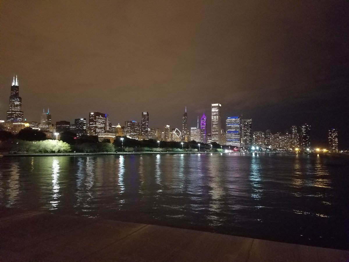 A perfect night for a stroll along the best waterfront, with the best skyline, anywhere!  #chicagoskyline