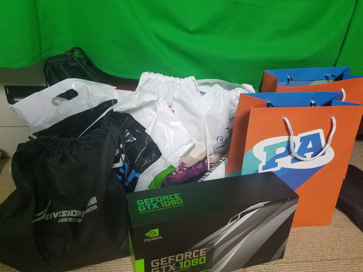 MrEightCS's tweet photo. From 10 small to 5 big swag bags with codes and shirts. Like, Retweet Follow &amp; we will give away @NVIDIAGeForce 1080 and @LogitechG G920 😍 https://t.co/s4o0aOFvZ8