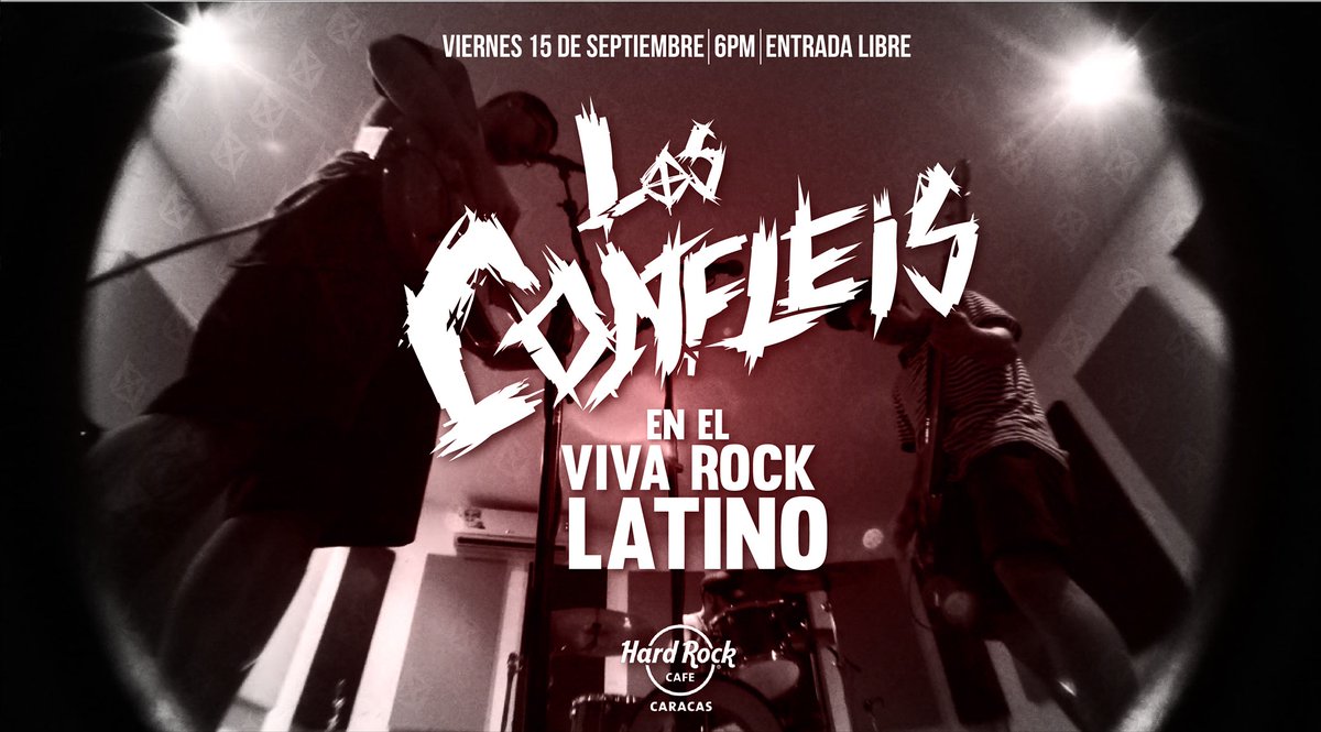 Estaremos participando en el "Viva Rock Latino" batalla de bandas del @hardrockcaracas este viernes 15 de septiembre. ¡Los esperamos!