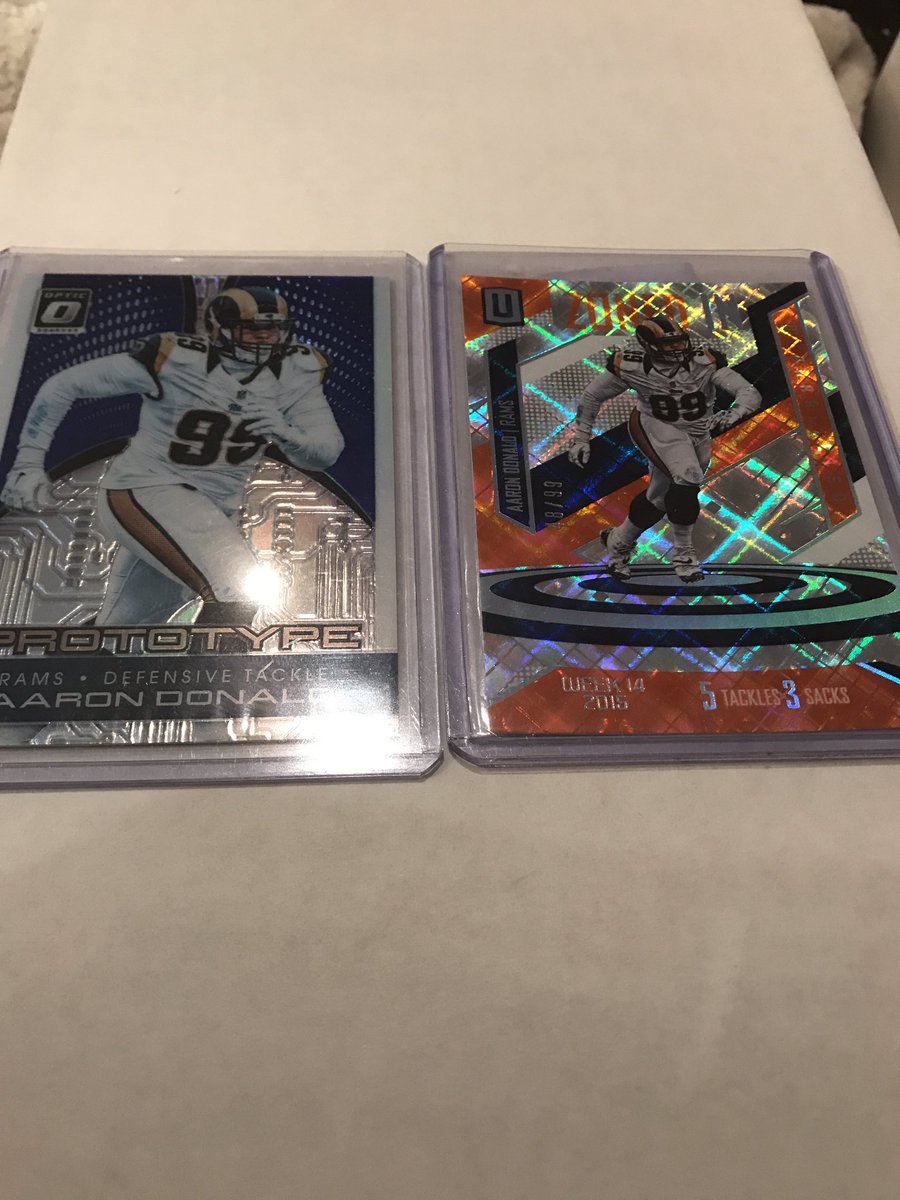 cheapcardsales's tweet image. Aaron Donald numbered Lot. /99 and /149. $2.50
#CheapCards #ccsNFL #ccsRams