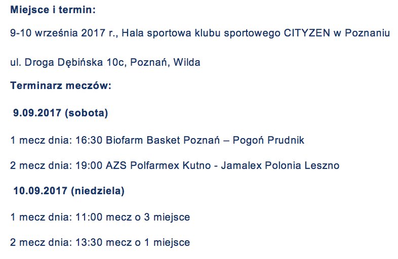 basketpoznan's tweet photo. Od jutra startuje turniej w Poznaniu z udziałem @Pogon45 @JamalexPolonia @PolfarmexKutno no i oczywiście gospodarzy @BasketPoznan Zapraszamy https://t.co/Sn2ftmeEjt