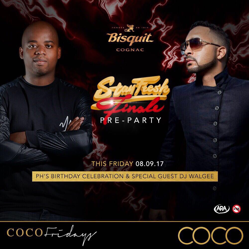 thyvixen_tumii's tweet photo. Tonight we host the official #StayFreshPreParty at @COCOCPT with @iam_ph and @DJWalgee.
See you all tonight ! π₯β¨
#StayFreshFinale https://t.co/il1uOptHSf