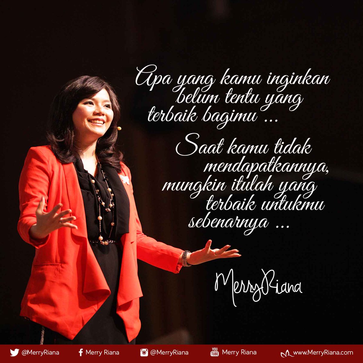 Apa yang kamu inginkan belum tentu yang terbaik bagimu.Saat kamu tidak mendapatkannya,mungkin itulah yang terbaik untukmu sebenarnya.#MR
