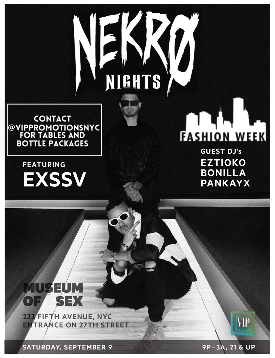 VIPGroupNYC's tweet photo. This Saturday•Were Partying At The Museum Of Sex•Contact Us For Tables &amp; Bottle Packages•

Instagram: @VIPPromotionsNYC https://t.co/9IoRFNlBVO